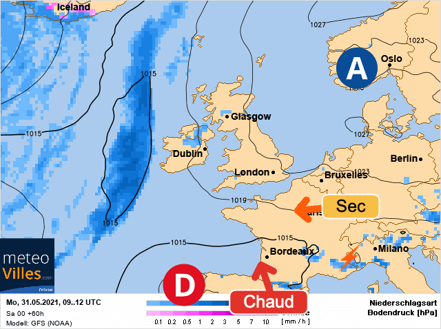 Carte de prévisions d'europe du Lundi 31 mai 2021