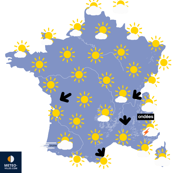 Forte chaleur dans l'Ouest et le Sud
