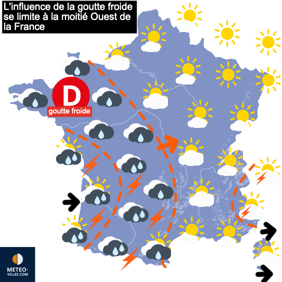 Nouvelles averses entre dimanche et lundi