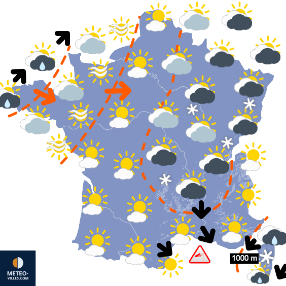 Week-end très perturbé, puis froid sec