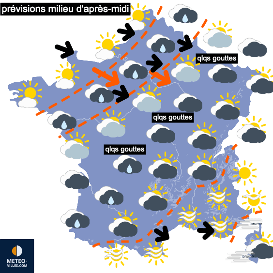 Plus ou moins perturbé au nord et très calme au sud