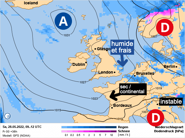 Carte de prévisions d'europe du Samedi 28 mai 2022