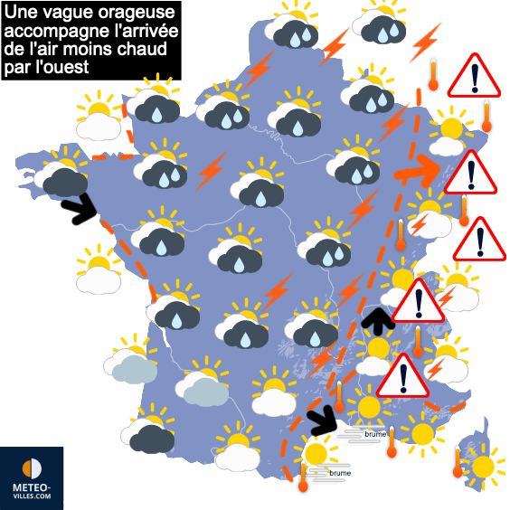 Retour de fortes chaleurs sur les trois-quarts du pays