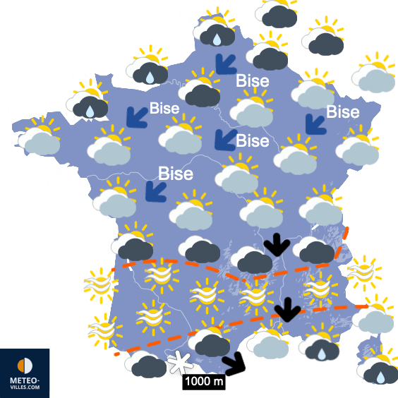 Coup de froid - Neige et tempête près de la Méditerranée