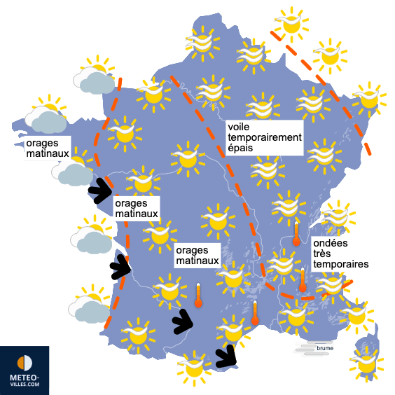Longue vague de chaleur dans l'Est et le Sud