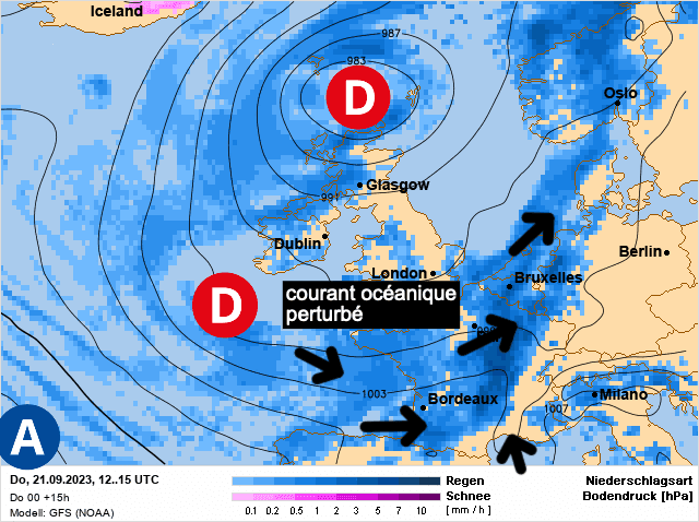 Carte de prévisions d'europe du Jeudi 21 septembre 2023