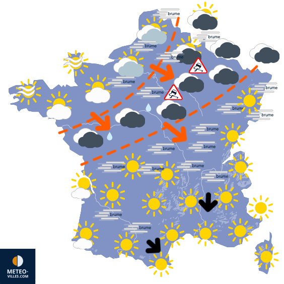 Risque de neige en plaine pour la fin de la semaine