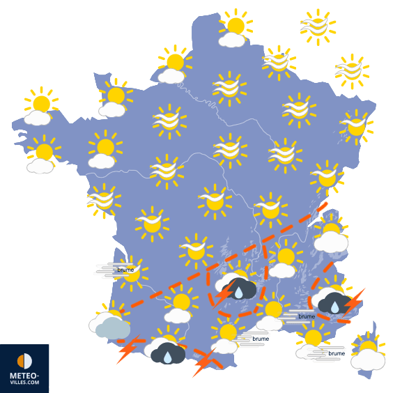 Le risque d'orages va peu à peu s'étendre