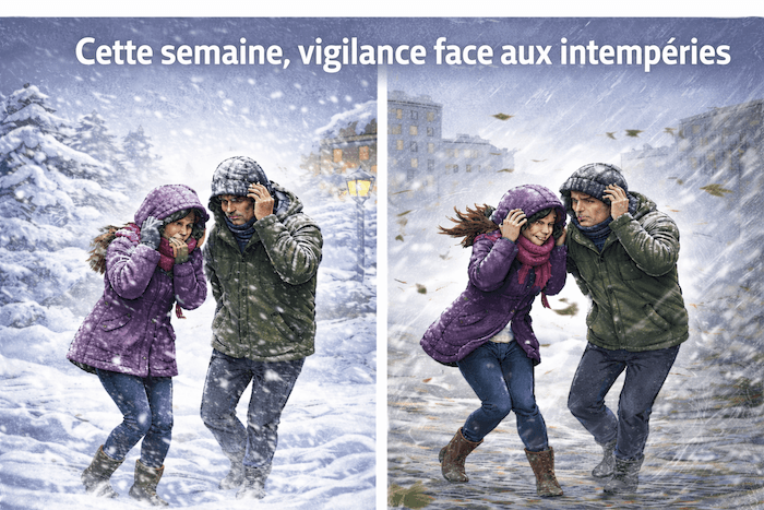 Semaine chaotique avec froid intense, puis neige, puis tempête et redoux !