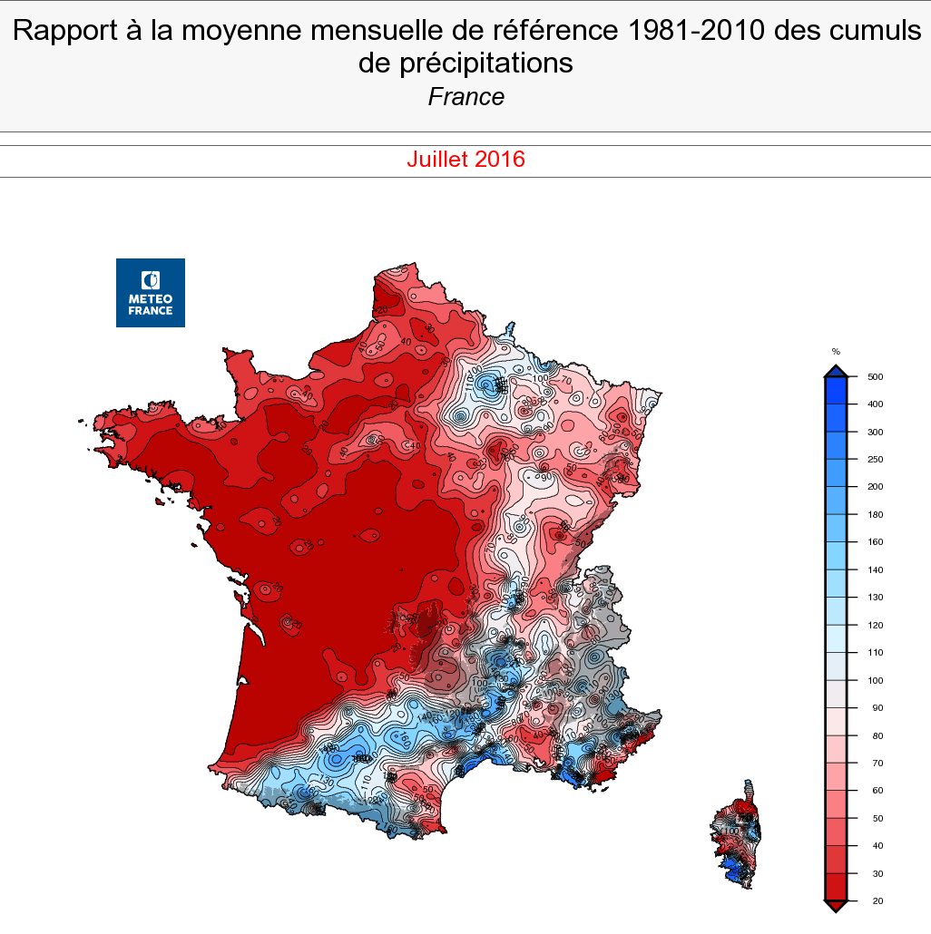 Image d'illustration pour Très sec et plutôt chaud : bilan du mois de juillet 