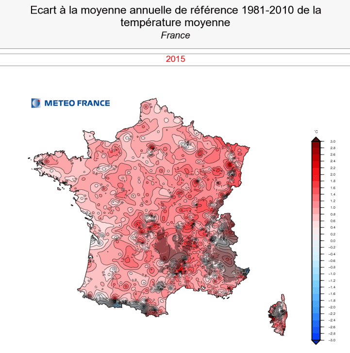 Image d'illustration pour Bilan météo complet de l'année 2015 : doux, ensoleillé et généralement sec