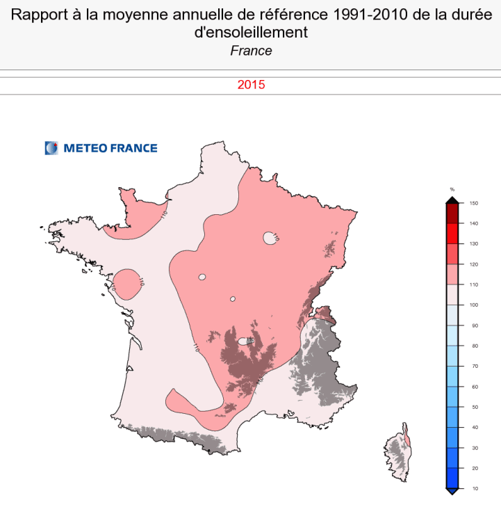 Image d'illustration pour Bilan météo complet de l'année 2015 : doux, ensoleillé et généralement sec