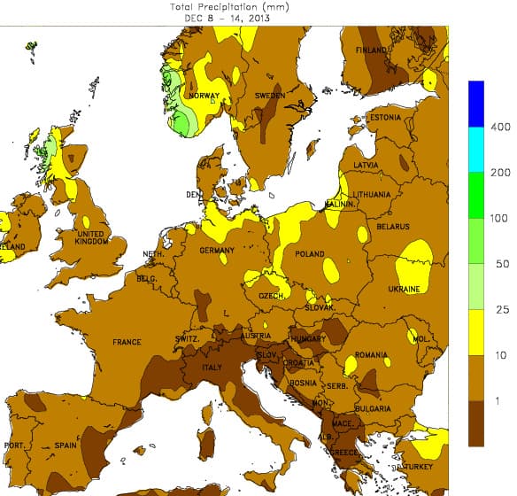 Image d'illustration pour Bilan météo hebdomadaire en Europe