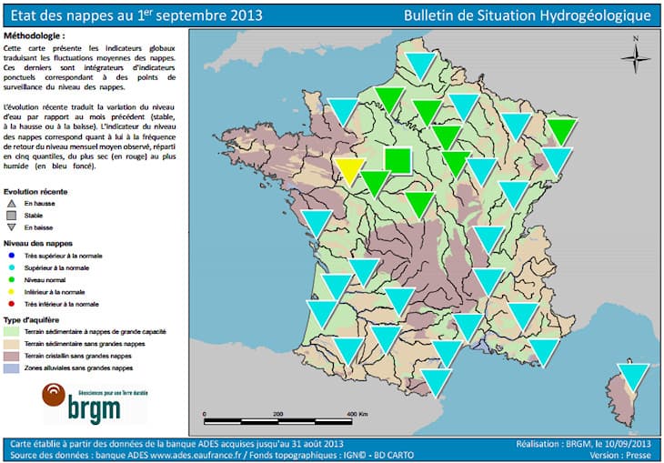 Image d'illustration pour Bilan de situation des nappes phréatiques