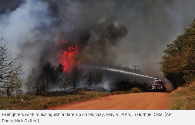 Image d'illustration pour Chaleur et incendies au Sud des Etats-Unis - Tornade de feu en Ohio