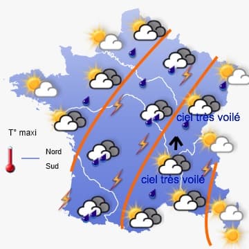 Des orages possibles jusqu'à jeudi 