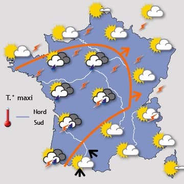De plus en plus lourd et orageux jusqu'à samedi ou dimanche 