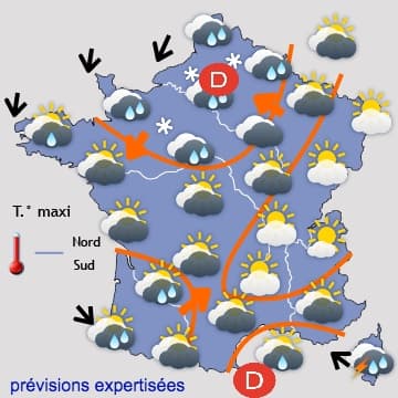 Pas de réelle accalmie en vue mais un redoux dés mercredi 