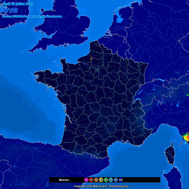 Image d'illustration pour Orages violents les 7 & 8 août : foudre, rafales et forte pluie