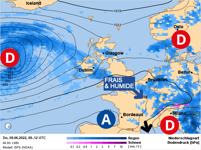 Carte de prévisions d'europe du Jeudi 9 juin 2022