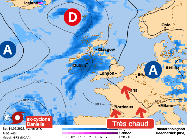 Carte de prévisions d'europe du Dimanche 11 septembre 2022