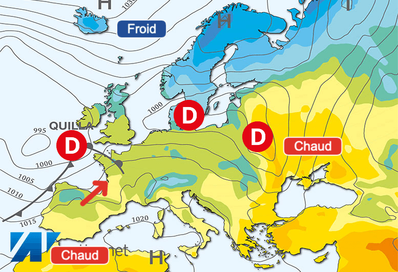 Carte de prévisions d'europe du Mardi 2 avril 2024