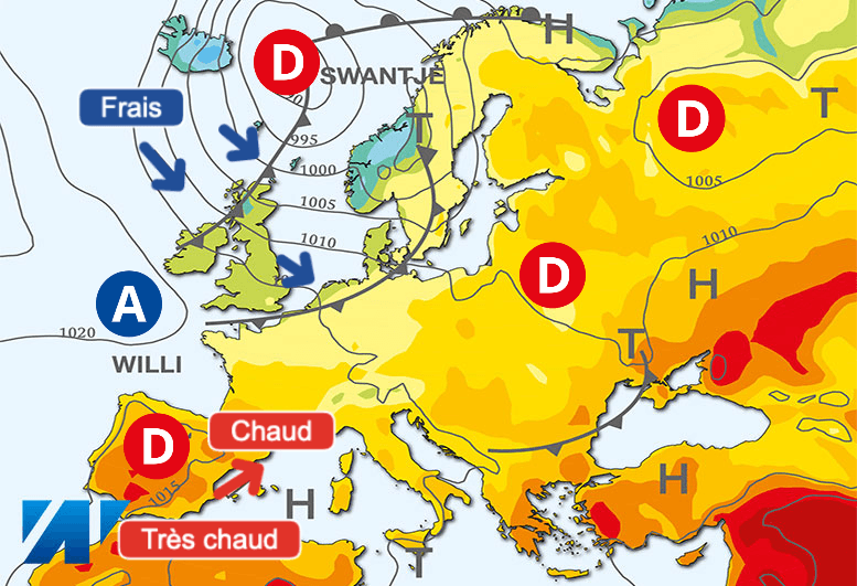 Carte de prévisions d'europe du Mercredi 5 juin 2024