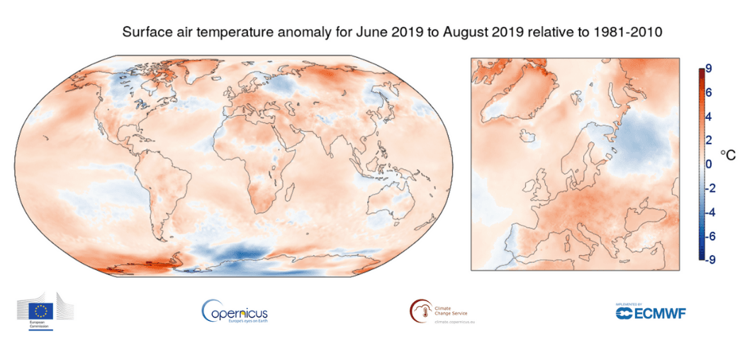 Image d'illustration pour Été 2019 : un record historique de chaleur dans le Monde