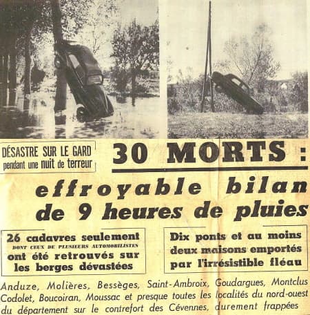 Image d'illustration pour Retour sur les épisodes cévenols majeurs depuis le siècle dernier