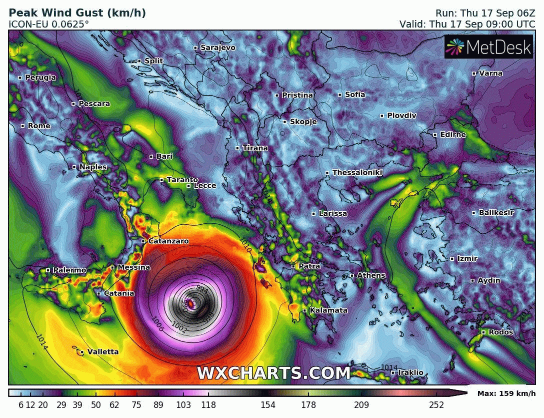 Image d'illustration pour Médicane Ianos : un petit cyclone en Méditerranée