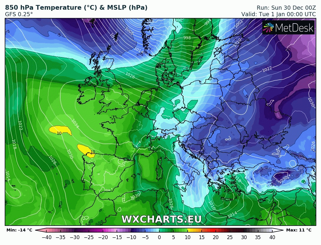 Image d'illustration pour Froidure anticyclonique pour débuter l'année 2019