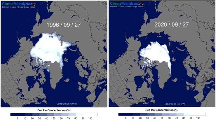 Image d'illustration pour Point complet sur l'étendue de la banquise et des surfaces enneigées